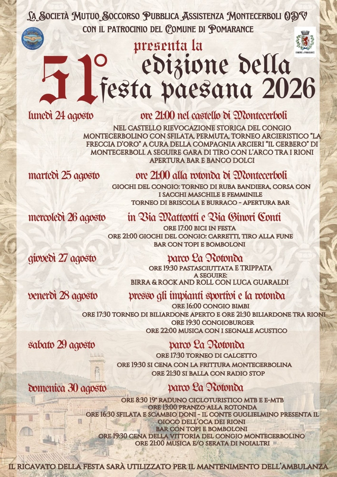 51 festa paesana montecerboli