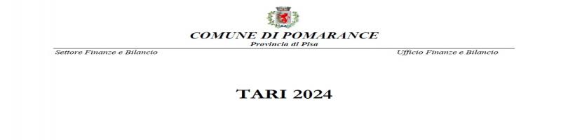 INFORMAZIONI TARI 2024
